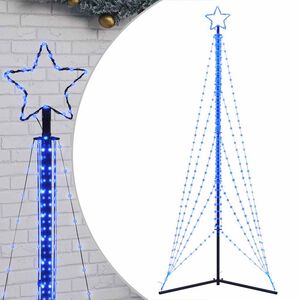 vidaXL LED Kalėdų eglutė 525 LED Mėlyna 302 cm