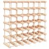 vidaXL Vyno laikiklis 42 buteliams, 68,5x23x68,5cm, pu&scaron;ies masyvas