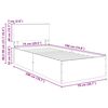 vidaXL Lovos rėmas Pilkas Sonoma 75 x 190 cm Apdirbta mediena
