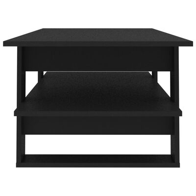 vidaXL Kavos staliukas, juodos spalvos, 110x55x42 cm, MDP