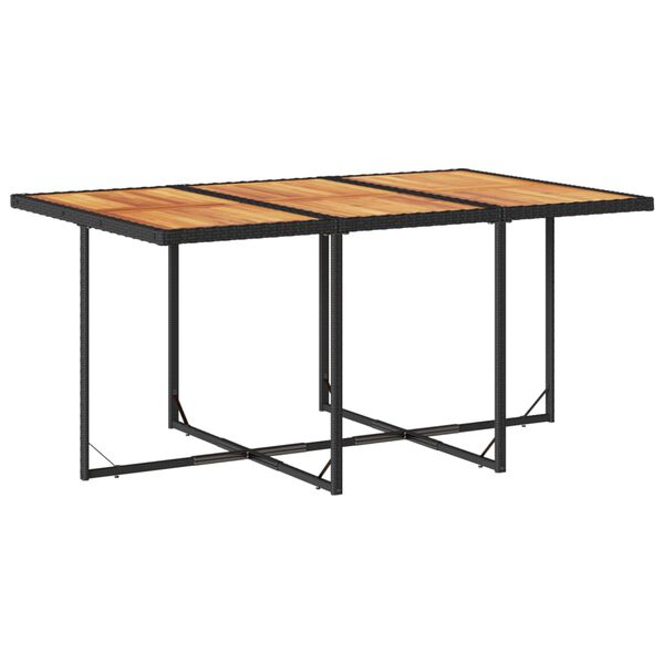 vidaXL Sodo komplektas su pagalvėlėmis, 7 dalių, juodas, poliratanas