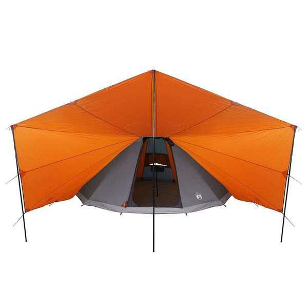vidaXL Šeimos Tipi Šlikas Pilka ir oranžinė 510 x 690 x 330 cm