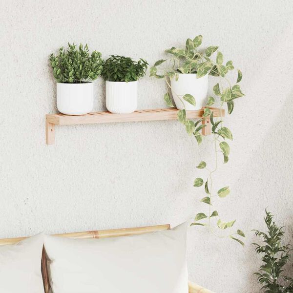 vidaXL Sieninis pakabinamasis stovas Natūrali 62 x 10 x 12,5 cm