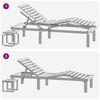 vidaXL Sodo saulės gultas su staliuku, impregnuota pu&scaron;ies mediena