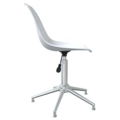 vidaXL Pasukamos valgomojo kėdės, 2vnt., baltos spalvos, PP