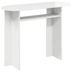 vidaXL Konsolinis stalas Itin blizgi balta 100 x 39,5 x 75 cm