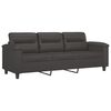 vidaXL Trivietė sofa su pakoja, pilkos spalvos, 180cm, dirbtinė oda