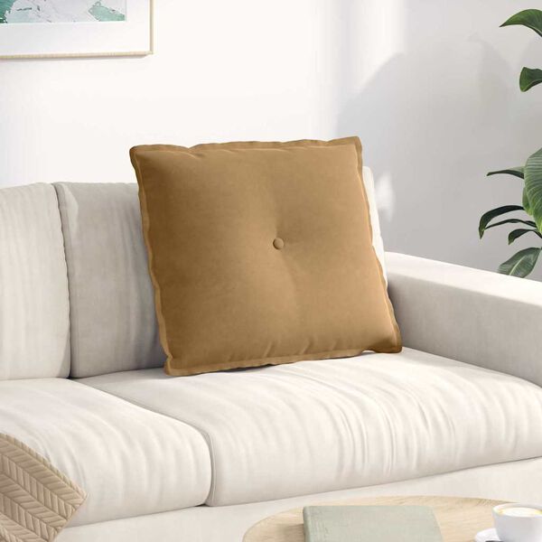 vidaXL Apsaugos Pagalvė Ruda 60 x 50 cm Kordūrinis audinys