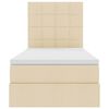 vidaXL Lova su daiktų laikymo vieta ir čiužiniu Kremas 100 x 200 cm