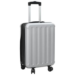 vidaXL Lagaminas su užraktu Sidabro 34 x 23 x 55.5 cm ABS plastikas