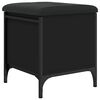 vidaXL Suoliukas-daiktadėžė, juodas, 42x42x45cm, apdirbta mediena