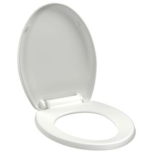 vidaXL Klozeto sėdynė su Soft-close mech., balt. sp., leng. nuim. diz.