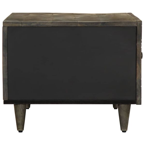 vidaXL kavos staliukas &scaron;viesiai pilkas 80x50x40 cm medžio masyvo mango