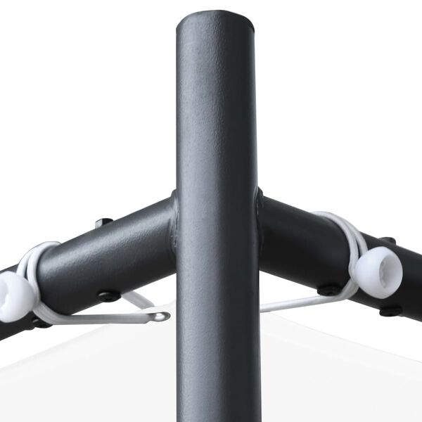 vidaXL Pavėsinė su stogu, baltos spalvos, 4x4m, 180g/㎡