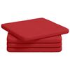vidaXL Sėdynių pagalvėlės 4 pcs audinys Raudona 40 x 40 x 3 cm