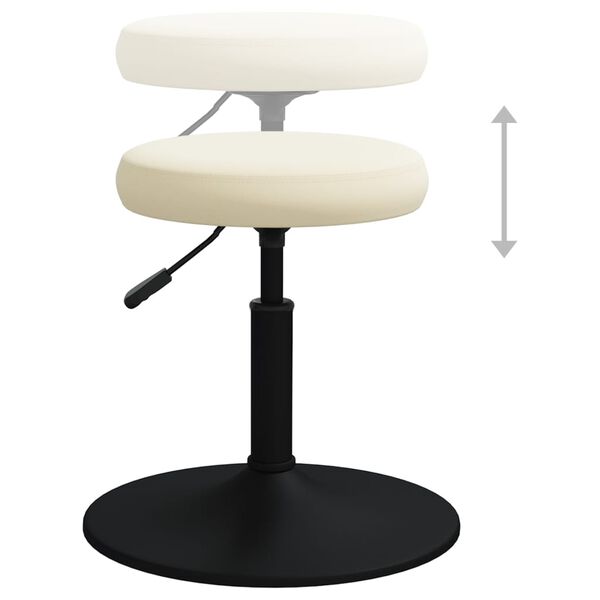 vidaXL Valgomojo kėdės, 4vnt., kreminės spalvos, aksomas