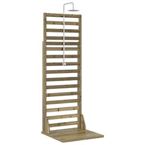 vidaXL Lauko du&scaron;as 225 cm Natūrali