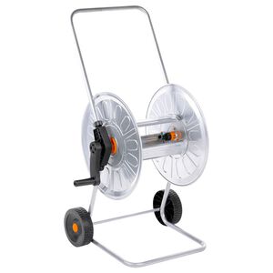 vidaXL Žarnos ritės vežimėlis 80 m 1/2" arba 50 m 3/4" žarnai, plienas