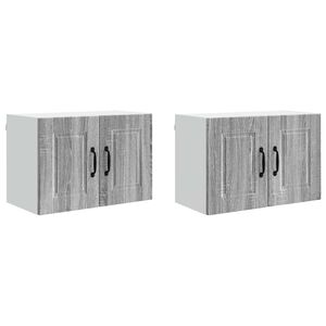 vidaXL Sieninė spintelė PORTO 2 pcs Pilkas Sonoma 60 x 31 x 40 cm