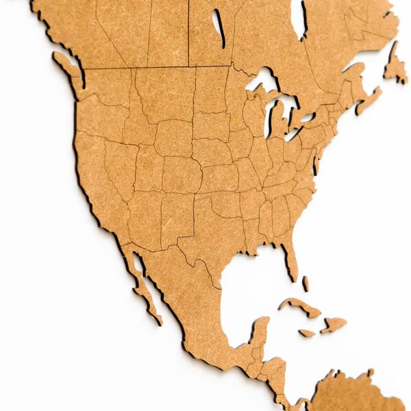 MiMi Innovations Sienos dekoracija-žemėlapis Luxury, rudas, 180x108cm