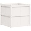 vidaXL Sodo lovelis, baltas, 70x70x70cm, pu&scaron;ies medienos masyvas