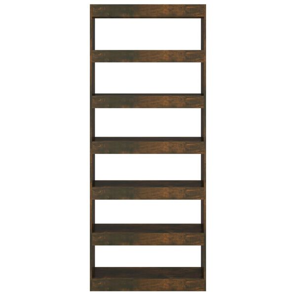 vidaXL Spintelė knygoms/pertvara, dūminė ąžuolo, 80x30x198cm, mediena