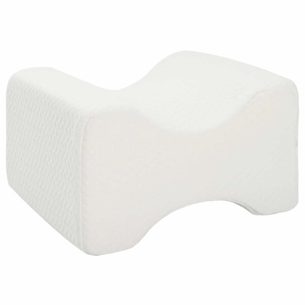 vidaXL Knee Pillow Baltas Atminties putplastis ir poliesteris