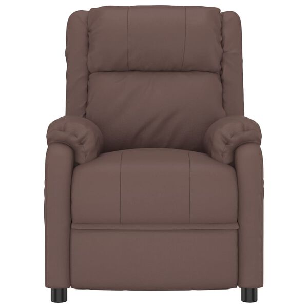 vidaXL Masažinis krėslas, rudos spalvos, dirbtinė oda