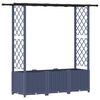 vidaXL Pakeltas lovas su trelėmis ir stogu Pilka 162,5 x 40 x 136 cm