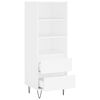vidaXL Komoda, baltos spalvos, 40x36x110cm, apdirbta mediena