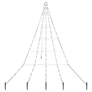 vidaXL LED Kalėdų medis EKENAS 182 cm 112 LED &Scaron;alta balta Plienas