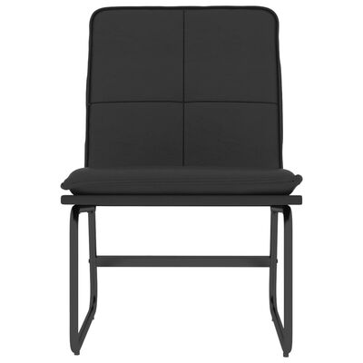 vidaXL Poilsio kėdė, juodos spalvos, 54x75x76cm, dirbtinė oda
