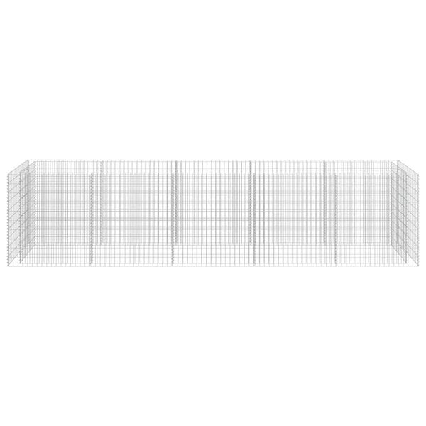 vidaXL Gabiono vazonas, galvanizuotas plienas, 450x90x100cm, auk&scaron;tas