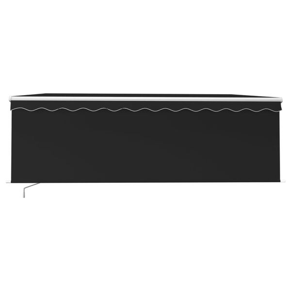 vidaXL Rankiniu būdu i&scaron;traukiama markizė su uždanga, antracito, 4,5x3m