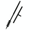 vidaXL Plieninis 8 cm Žemės Grąžtas su Dvigubomis Spiralėmis, su Rankena