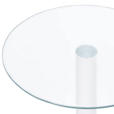 vidaXL Kavos staliukas, skaidrus, 40cm, grūdintas stiklas