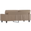 vidaXL Dvivietė sofa, kapučino spalvos, 140cm, dirbtinė oda