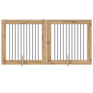 vidaXL &Scaron;unų vartai su stovais 2 pcs Artisano ąžuolo 100 x 100 cm