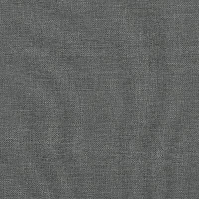 vidaXL Lovos rėmas su galvūgaliu, tamsiai pilkas, 200x200 cm, audinys