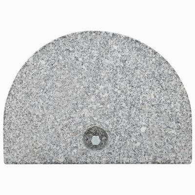 vidaXL Skėčio stovas, granitas, 10kg, išlenktas, pilkas