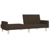 vidaXL Dvivietė sofa-lova su pakoja, tamsiai rudos spalvos, audinys