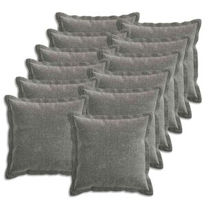 vidaXL Pagalvėlės užvalkalas 12 pcs HOUTEN Tamsiai pilka 45 x 45 cm