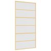 vidaXL Stumdomos durys, auksinės, 102,5x205cm, ESG stiklas/aliuminis
