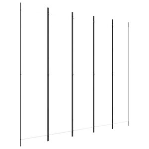 vidaXL Kambario pertvara, 5 dalių, baltos spalvos, 250x220cm, audinys