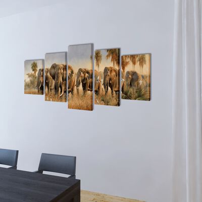 Fotopaveikslas "Drambliai" ant Drobės 200 x 100 cm