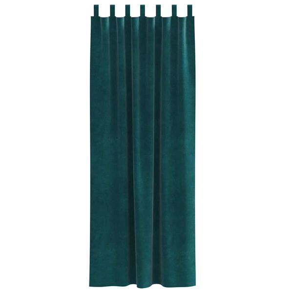 vidaXL Užtemdymo užuolaidos 2 pcs Tamsiai žalia 140 x 260 cm Aksomas