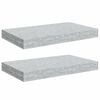 vidaXL Pakabinamos sieninės lentynos, 2vnt., pilkos, 40x23x3,8cm, MDF