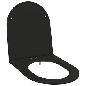 vidaXL Tualeto sėdynė Juoda 47 x 36 x 3,4 cm Duroplastas