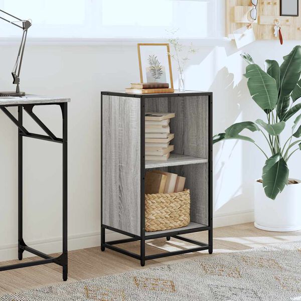 vidaXL knygų spintelė Pilka Sonoma 40x35x76 cm Engineered Wood