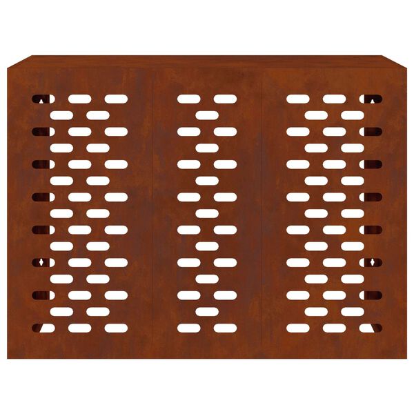 vidaXL Kondicionierių uždangalas Rūdijanti 110 x 50 x 80 cm